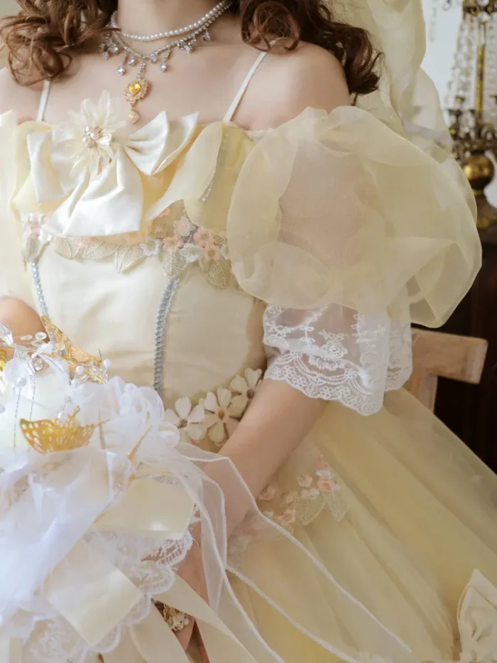 Plus Size Yellow Formal Lolita Dress