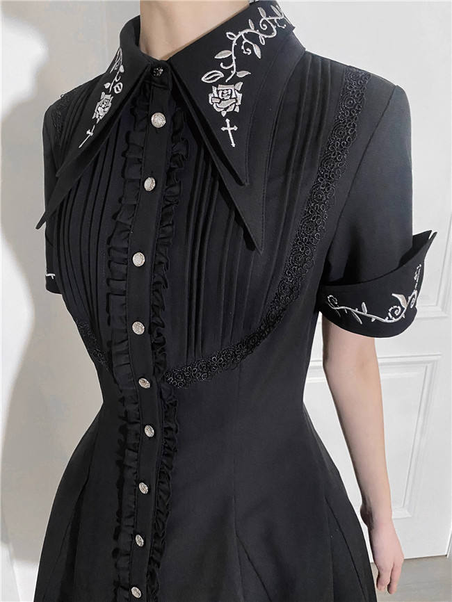 Little Dipper Embroidery Collar Ouji Lolita Blouse