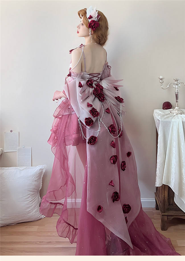 Meowing and Fruity Swan Wonderland Princess Dress Full Set