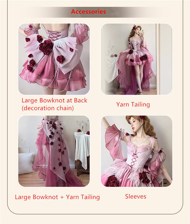 Meowing and Fruity Swan Wonderland Princess Dress Full Set