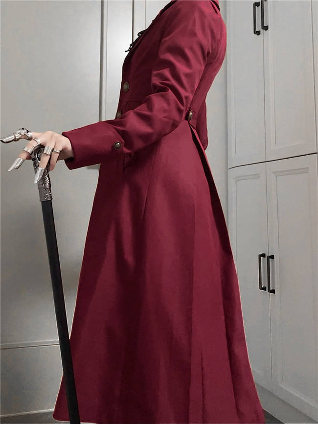 Paranoid Punishment Black Gothic Trench Coat