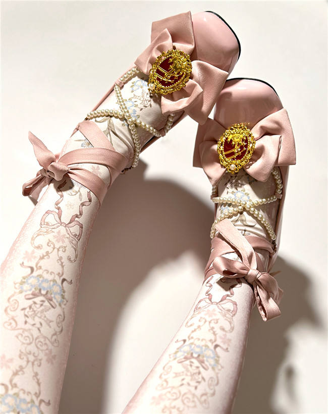 Yidhra Flower Vine Prints Lolita Tights