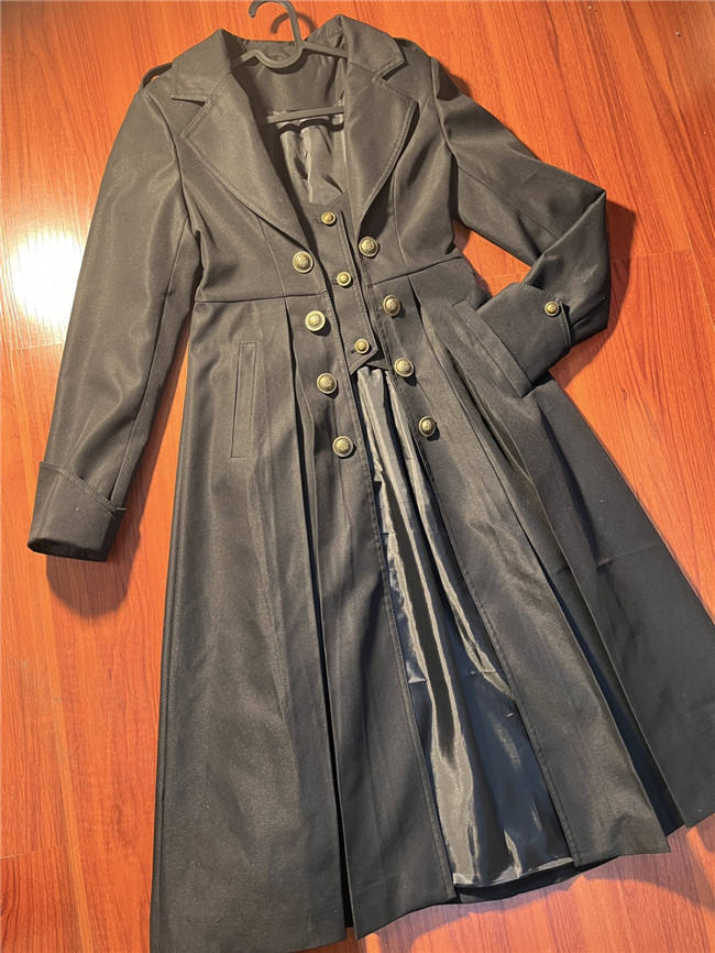 Paranoid Punishment Black Gothic Trench Coat
