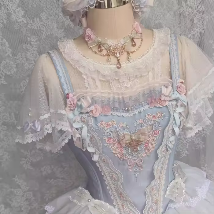 White Chiffon Hime Sleeves Lolita Blouse