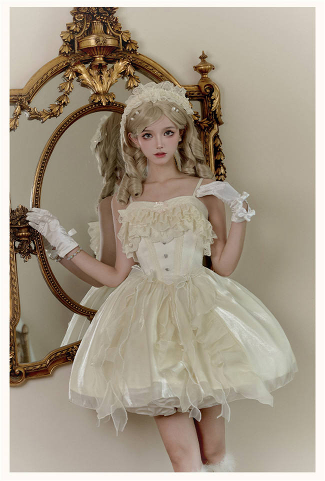 Withpuji Soft Boned Waist Classic Lolita Dress, Blouse and Bolero