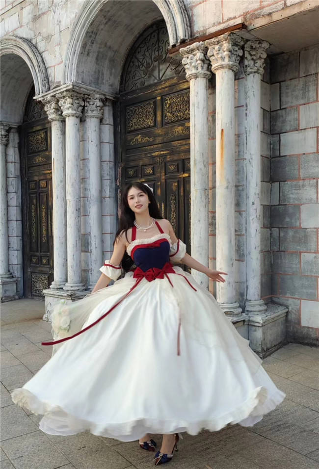The Snow White Dairy Lolita Princess Dress Set Size M Short Version