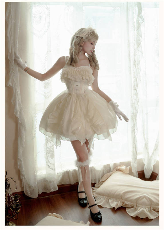Withpuji Soft Boned Waist Classic Lolita Dress, Blouse and Bolero
