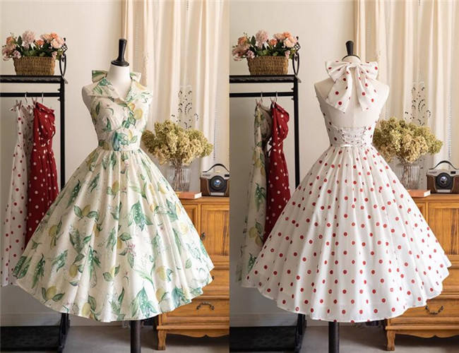 Forest Wardrobe Afternoon Forest Vintage Halter Neck Backless Dress