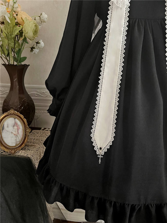 Holy Cross Halloween Nun Lolita Dress and Fake Collar