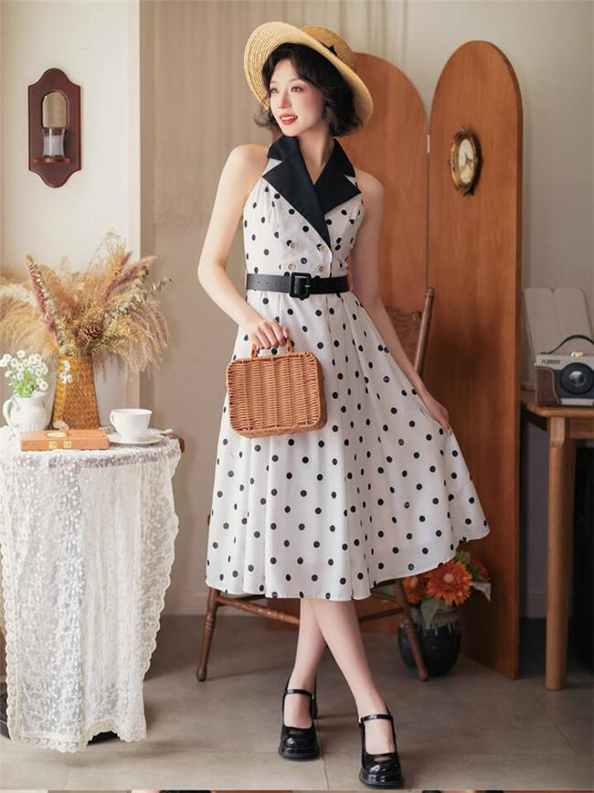 Forest Wardrobe Afternoon Forest Vintage Notch Collar Dress
