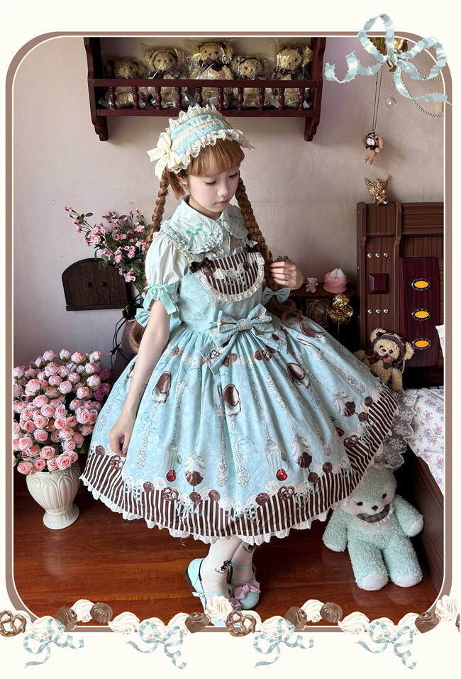 Dessert Sweet Lolita Jumper Dress and Headdress