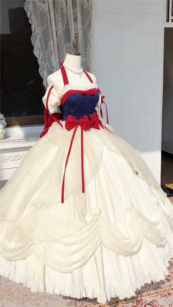 The Snow White Dairy Lolita Princess Dress Set Size M Short Version