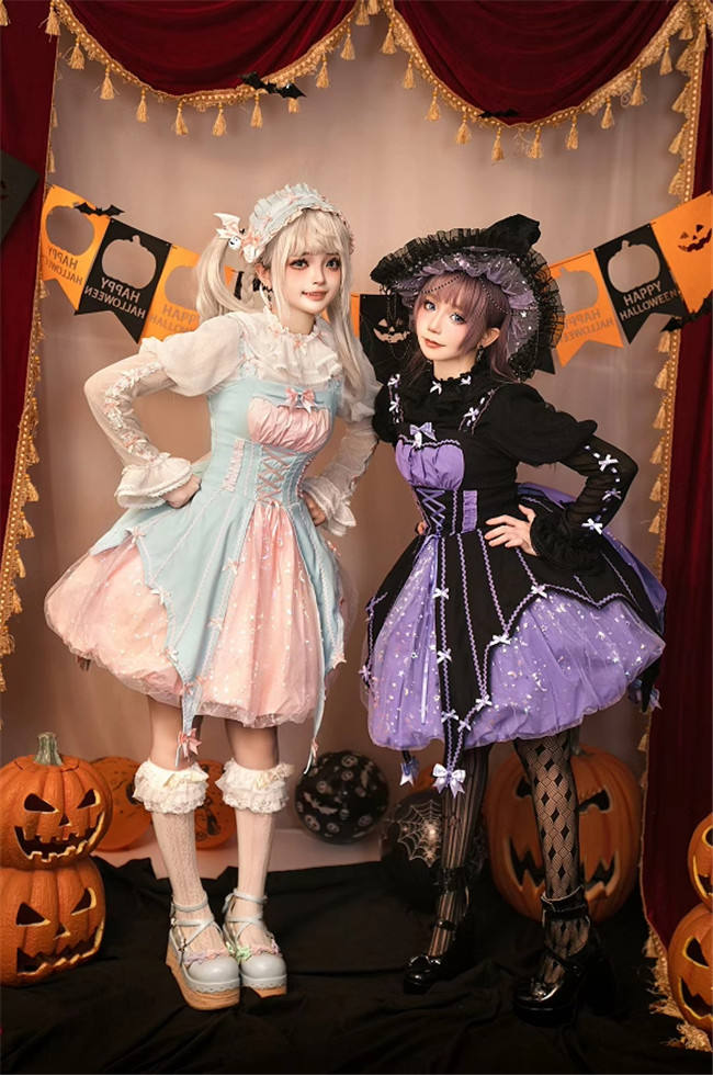 Lemon Honey Jack-O-Lantern Halloween Lolita Dress, Blouse and Accessories