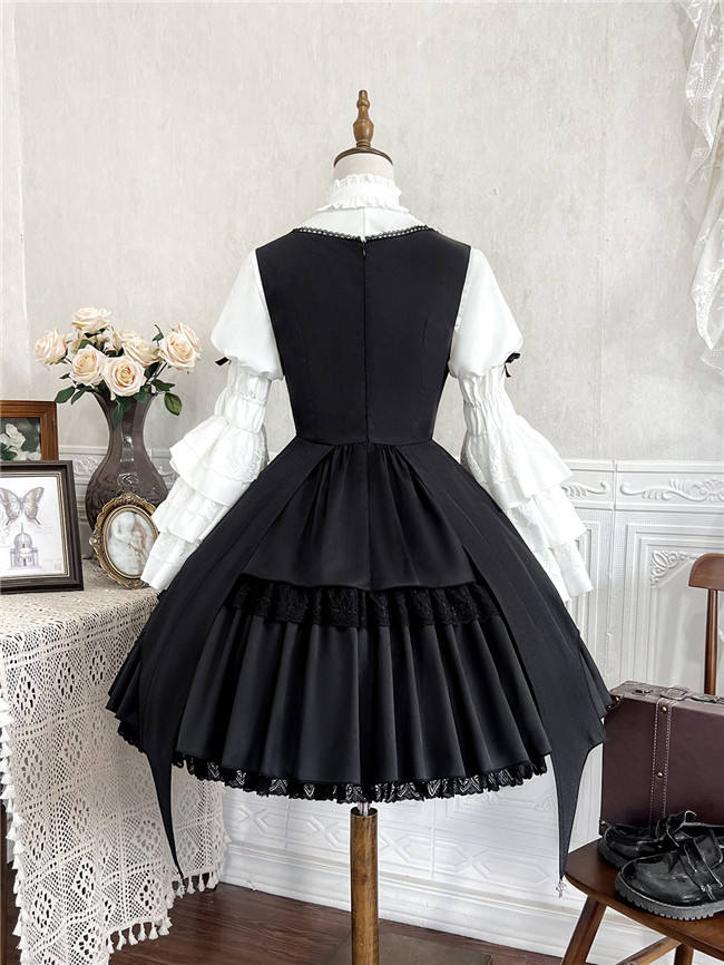 Morning Witch Gothic Lolita Salopette, Blouse and Witch Hat