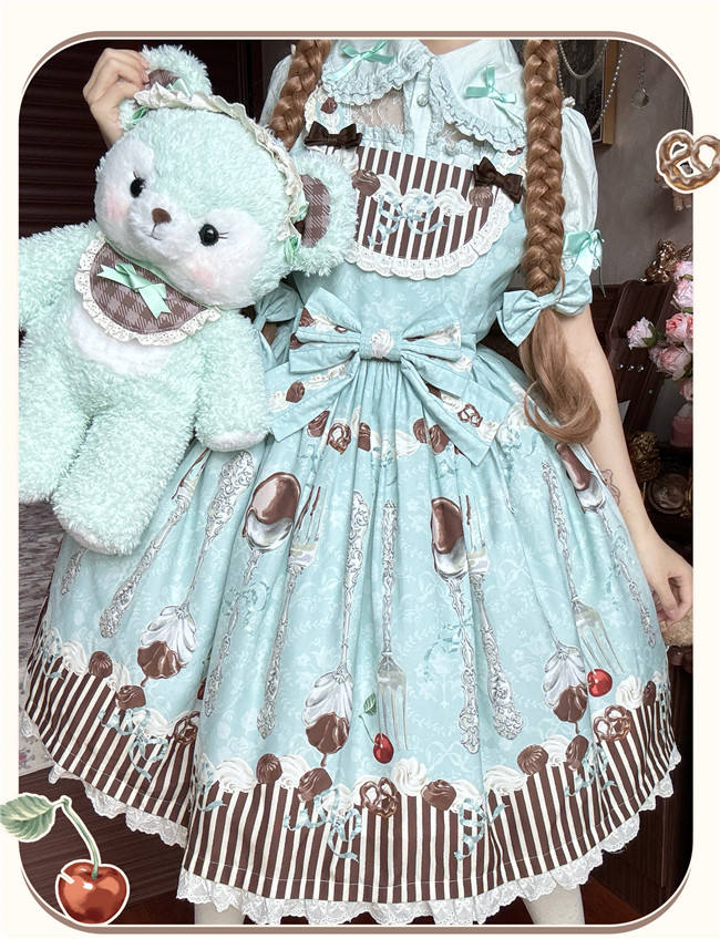 Dessert Sweet Lolita Jumper Dress and Headdress