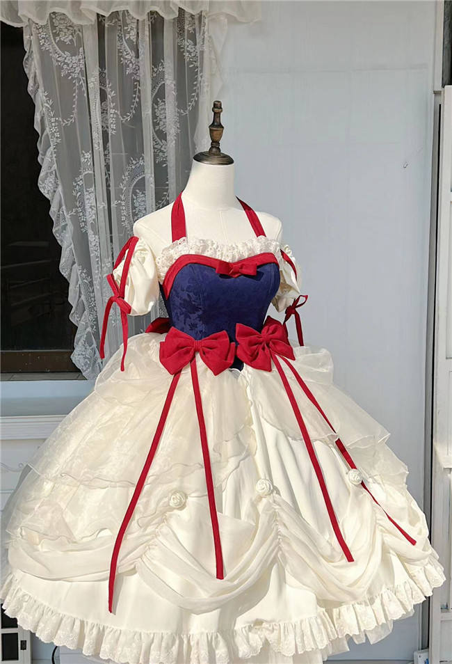 The Snow White Dairy Lolita Princess Dress Set Size M Short Version