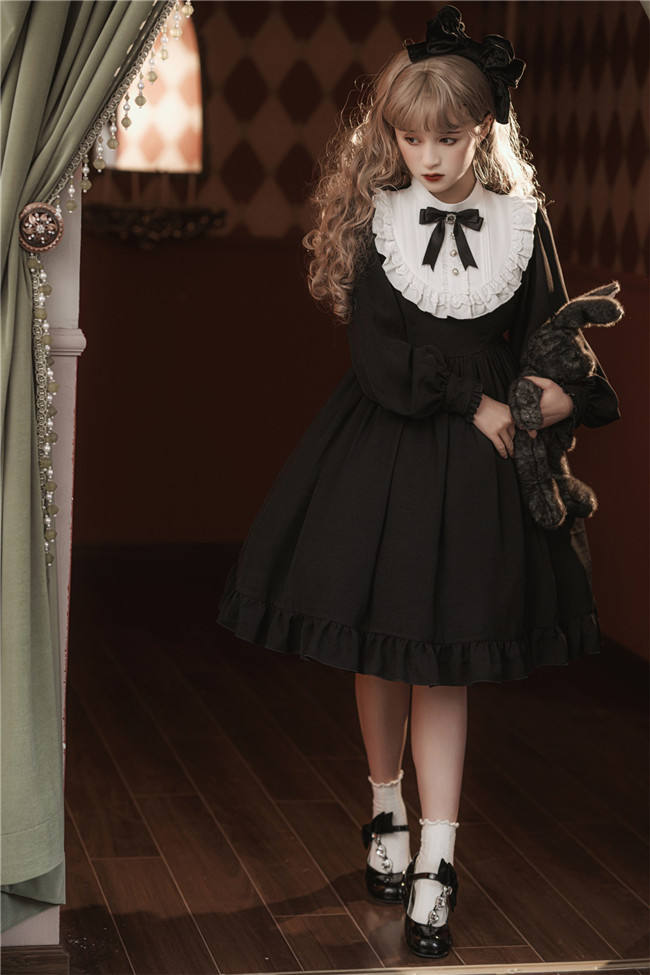 Holy Cross Halloween Nun Lolita Dress and Fake Collar