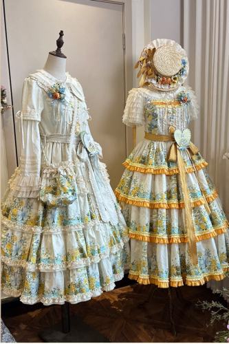 Nansheng Pavilion ~Flower Rabbit Little Bear~ Plus Size Lolita JSK OP and Blouse