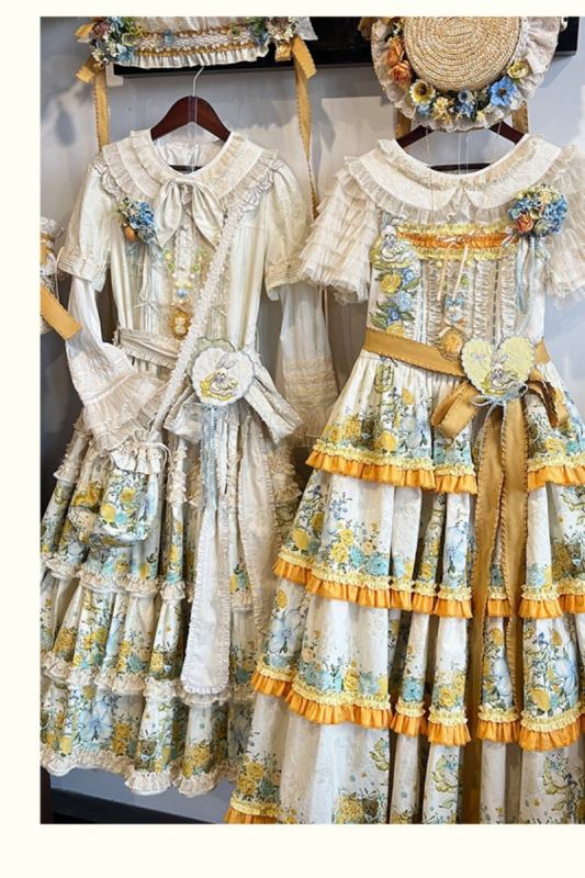 Nansheng Pavilion ~Flower Rabbit Little Bear~ Plus Size Lolita JSK OP and Blouse