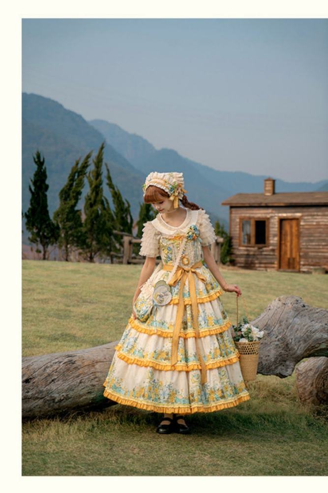 Nansheng Pavilion ~Flower Rabbit Little Bear~ Plus Size Lolita JSK OP and Blouse