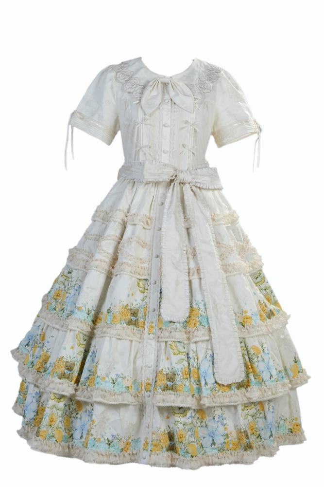 Nansheng Pavilion ~Flower Rabbit Little Bear~ Plus Size Lolita JSK OP and Blouse