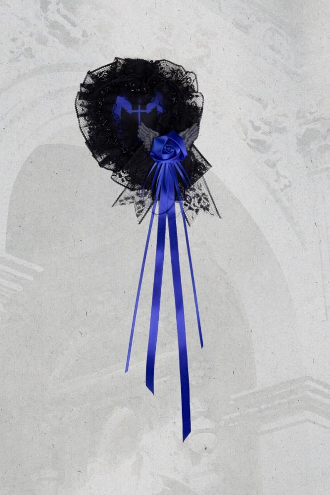 Psyche Manie ~Le Confessionnal des Anges~ Gothic Lolita Bonnet Flower Ball and Side Clip