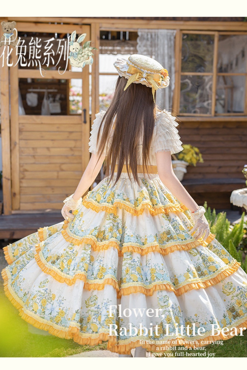 Nansheng Pavilion ~Flower Rabbit Little Bear~ Plus Size Lolita JSK