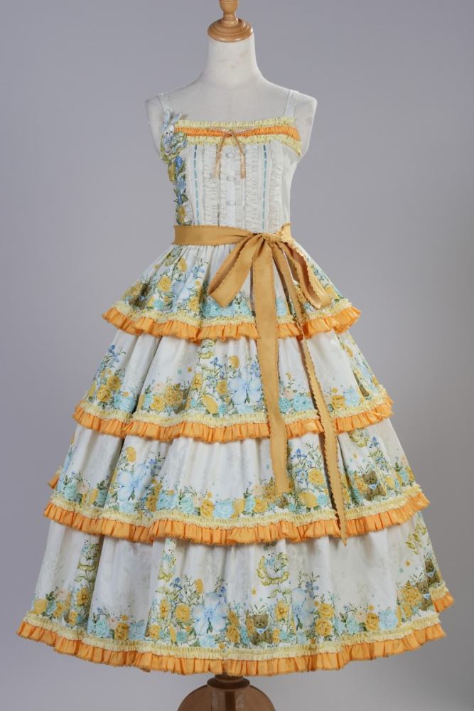 Nansheng Pavilion ~Flower Rabbit Little Bear~ Plus Size Lolita JSK OP and Blouse