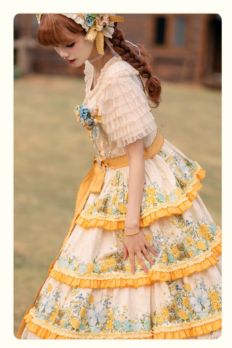 Nansheng Pavilion ~Flower Rabbit Little Bear~ Plus Size Lolita JSK