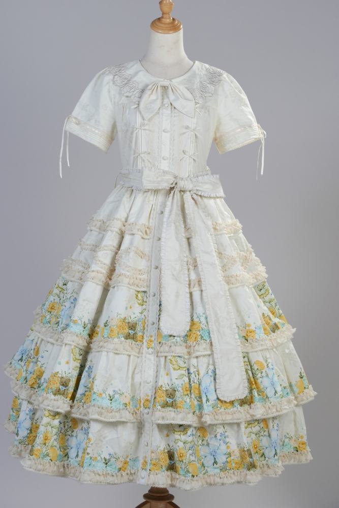 Nansheng Pavilion ~Flower Rabbit Little Bear~ Plus Size Lolita JSK OP and Blouse