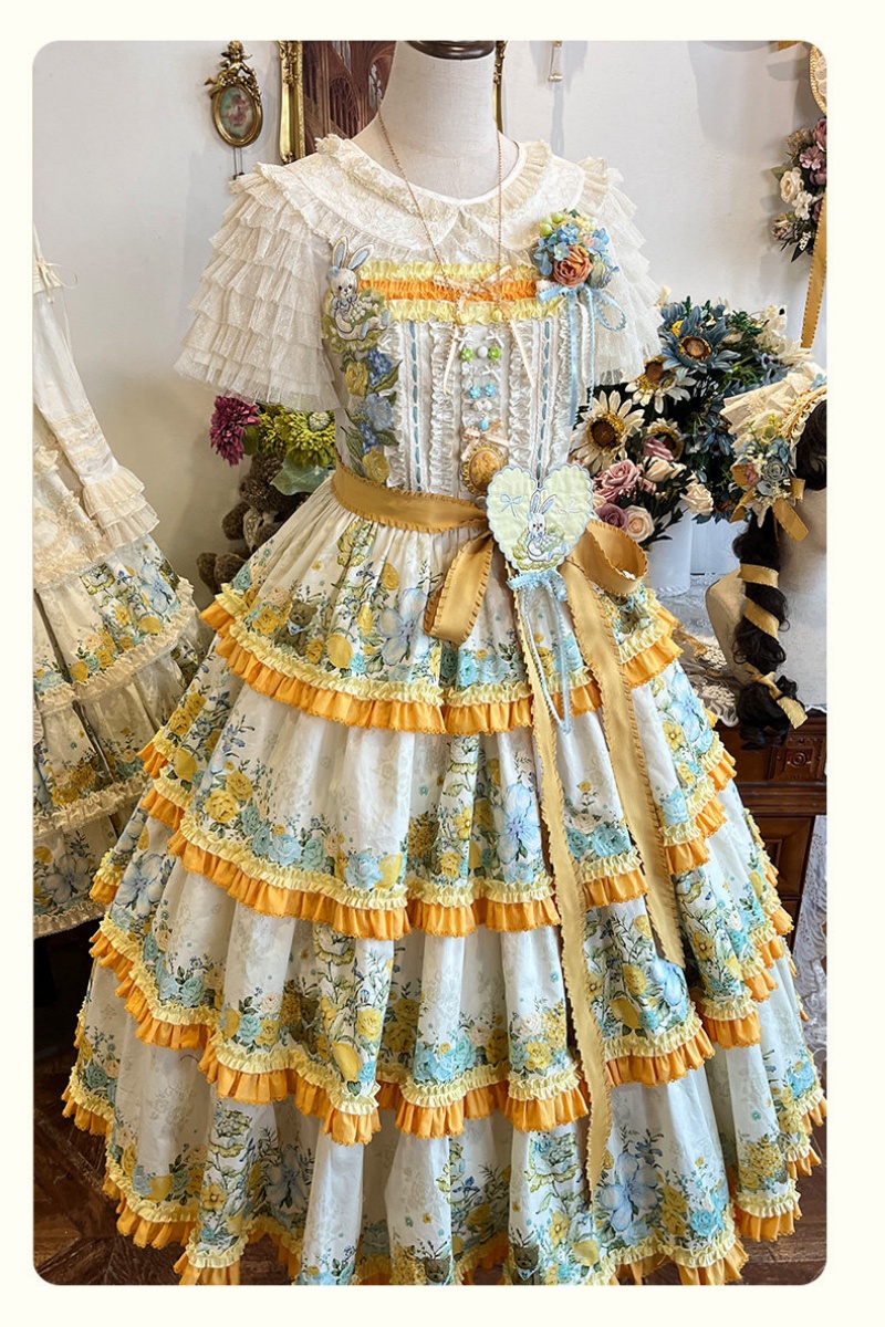 Nansheng Pavilion ~Flower Rabbit Little Bear~ Plus Size Lolita JSK