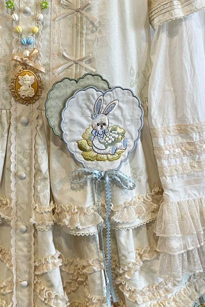 Nansheng Pavilion ~Flower Rabbit Little Bear~ Lolita Hat Bag and Necklace