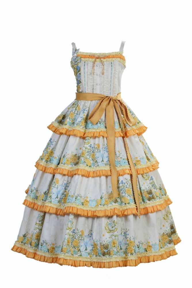 Nansheng Pavilion ~Flower Rabbit Little Bear~ Plus Size Lolita JSK OP and Blouse