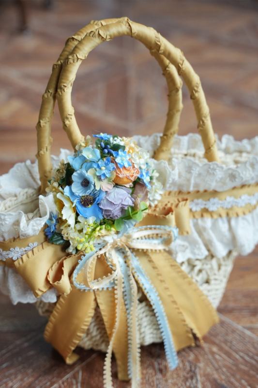 Nansheng Pavilion ~Flower Rabbit Little Bear~ Lolita Hat Bag and Necklace