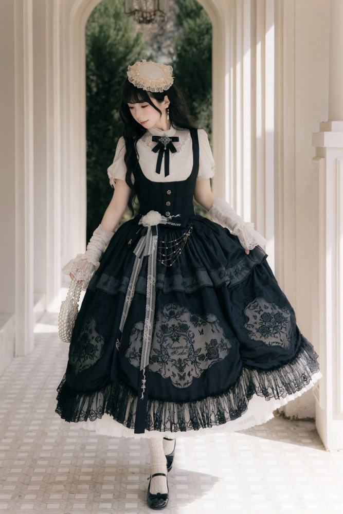 Chanson de Robe ~Glazed Flower Realm~ Lolita Corset Jumper and Waist Accessories