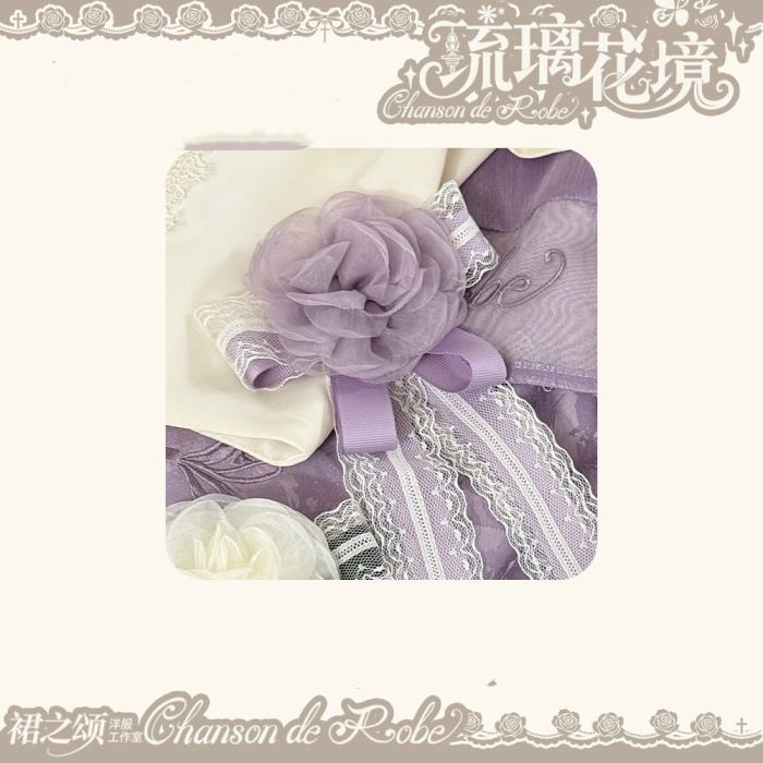Chanson de Robe ~Glazed Flower Realm~ Lolita Corset Jumper and Waist Accessories