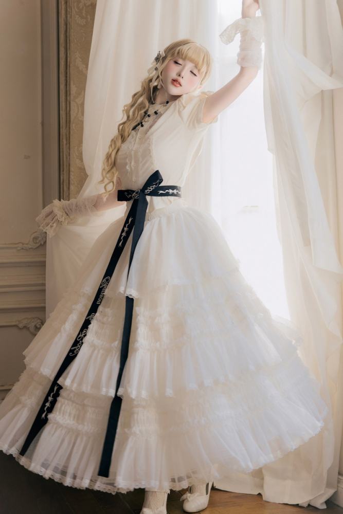 Chanson de Robe ~Glazed Flower Realm~ Lolita Skirt and Blouse