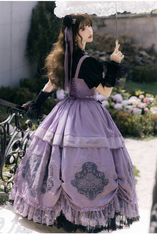 Chanson de Robe ~Glazed Flower Realm~ Lolita Corset Jumper and Waist Accessories