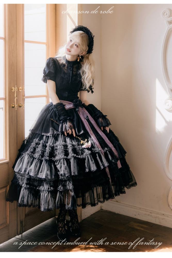Chanson de Robe ~Glazed Flower Realm~ Lolita Skirt and Blouse