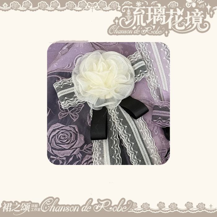 Chanson de Robe ~Glazed Flower Realm~ Lolita Corset Jumper and Waist Accessories