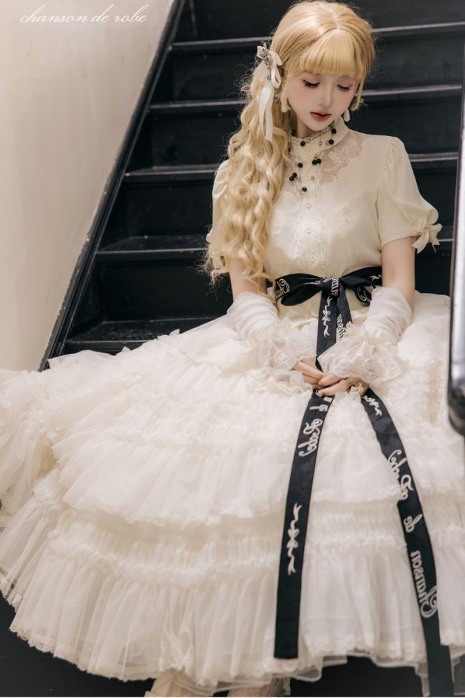 Chanson de Robe ~Glazed Flower Realm~ Lolita Skirt and Blouse