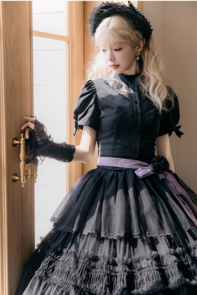 Chanson de Robe ~Glazed Flower Realm~ Lolita Skirt and Blouse