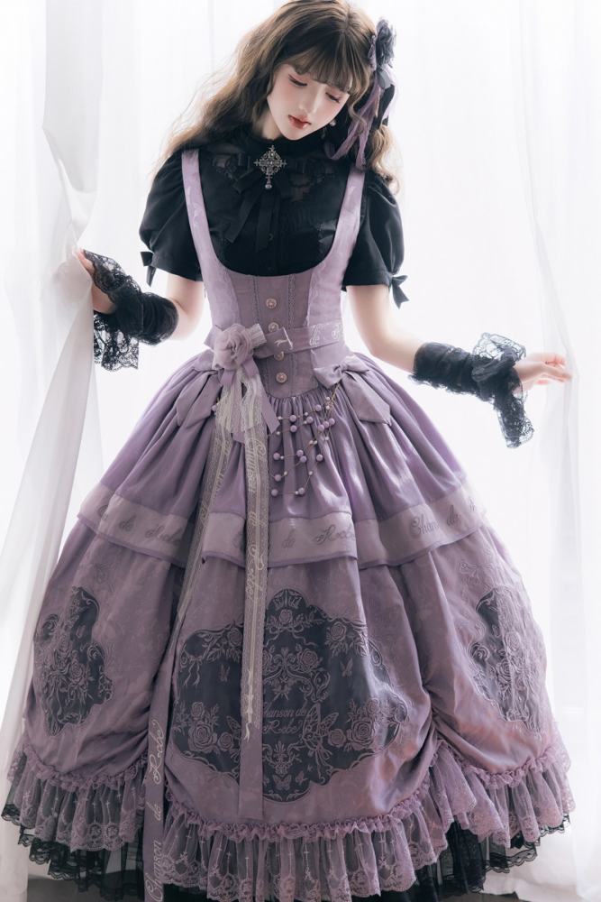 Chanson de Robe ~Glazed Flower Realm~ Lolita Corset Jumper and Waist Accessories