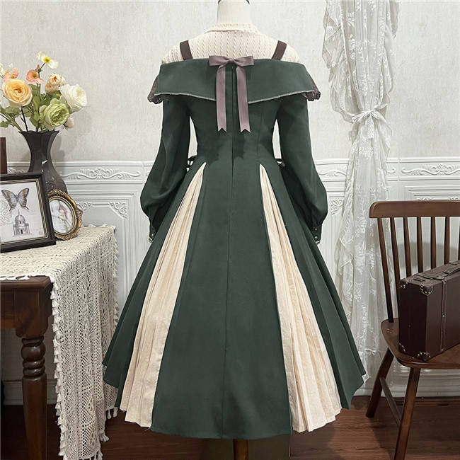 Traveler Off Shoulder Long Sleeves Lolita Dress and Blouse