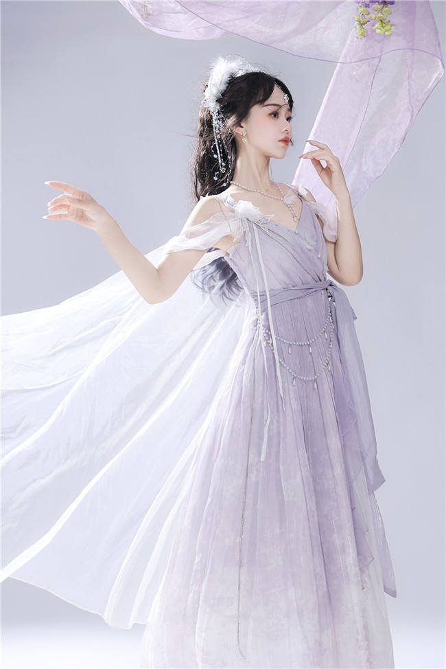 Chinese Han Style Purple Fairy Dress