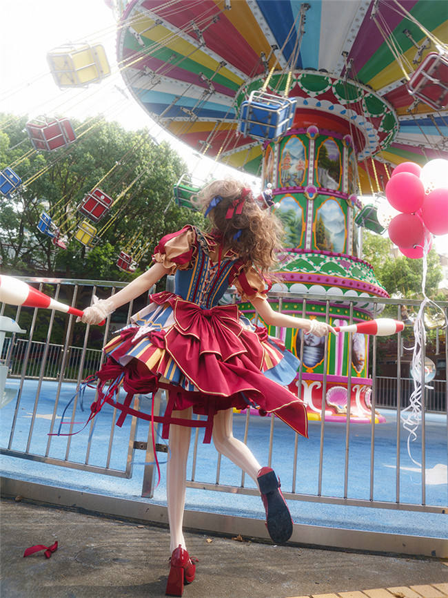 Circus Fairy Tale Super Sweet Lolita Dress, Choker and Ribbon