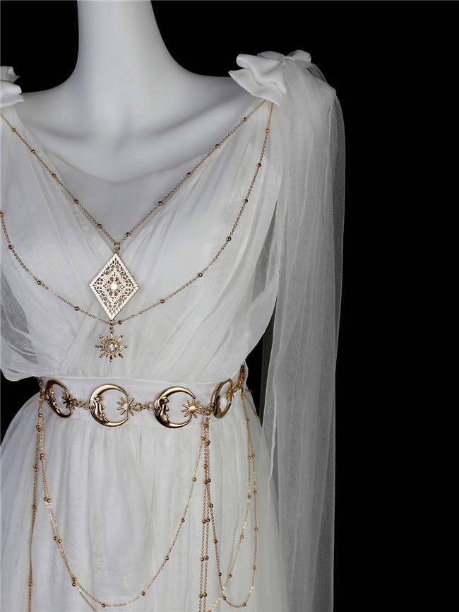 Greek Inspired White Lolita Jumper Dress
