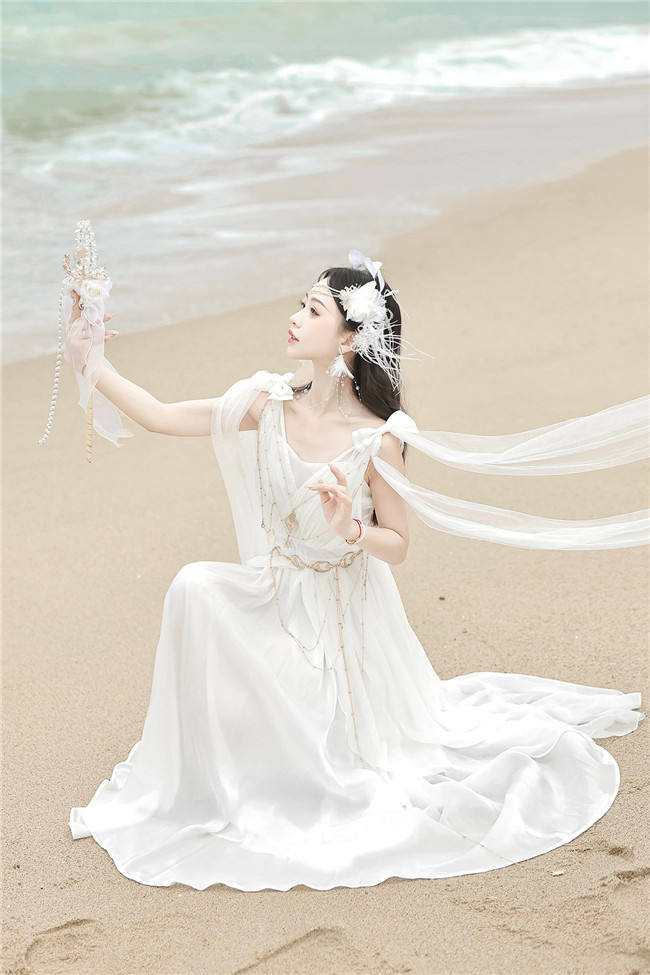 Greek Inspired White Lolita Jumper Dress