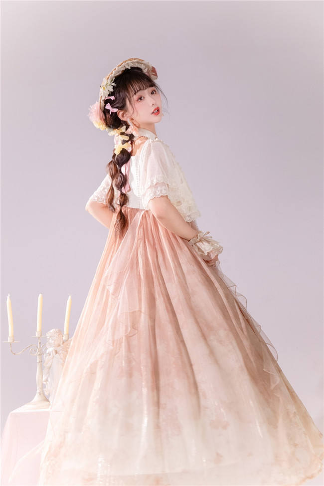 Chinese Hanfu Jumper Dress and Tippet Set