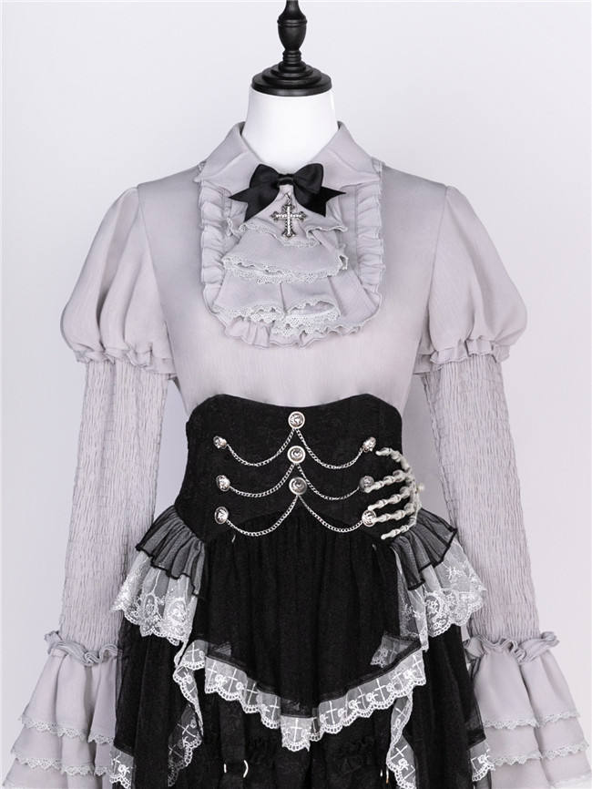 Dark Black Halloween Ouji Lolita Set Size S In Stock